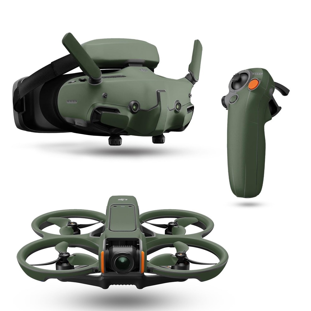 Drone Skin Compatible with DJI Avata 2 Bundle (2024) - Solid Olive - Premium 3M