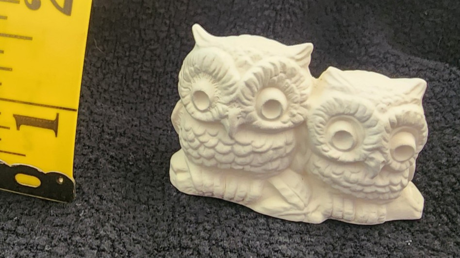 Ready to Paint Ceramic Bisque Adorable Owl Pair