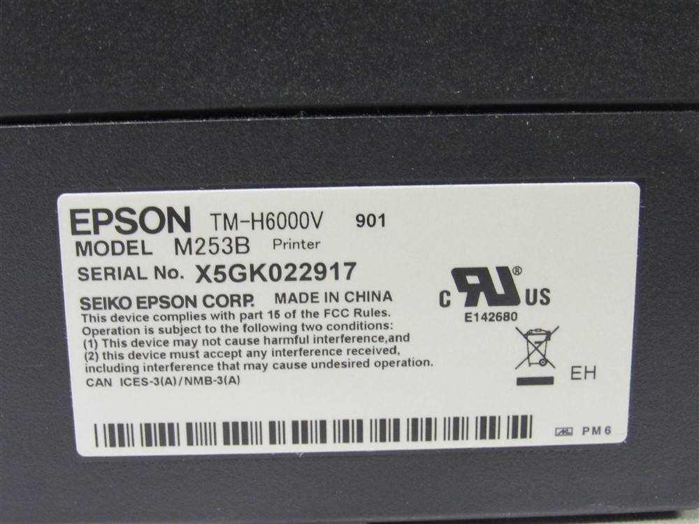 Epson TM-H6000V Multi-Function Thermal POS Receipt Printer M253B - TESTED