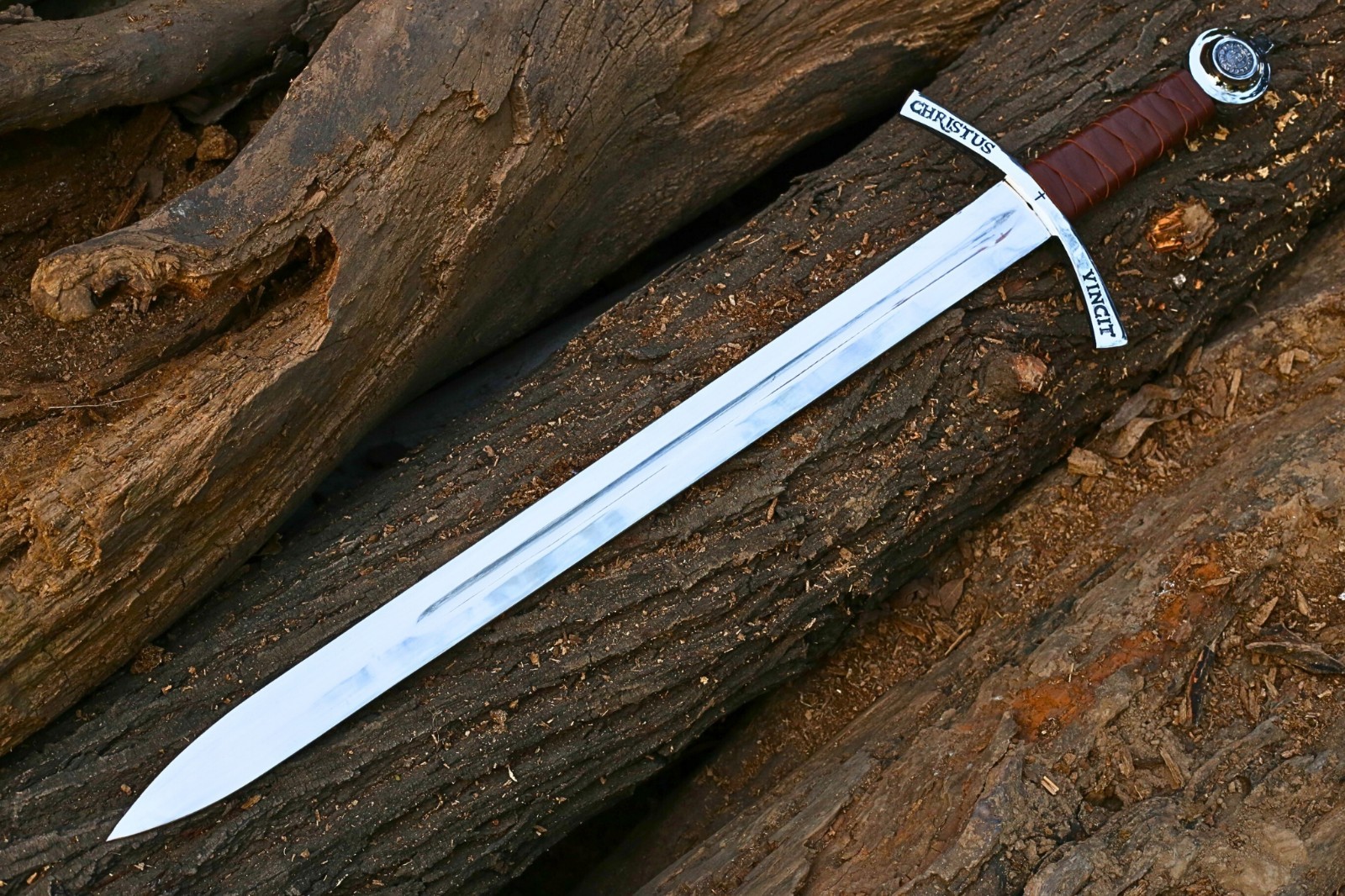 38" Knights Templar Sword Medieval Crusader Replica w/ Scabbard