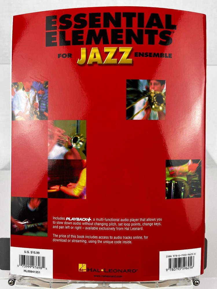 Trombone Essential Elements for Jazz Ensemble Hal Leonard Book Audio