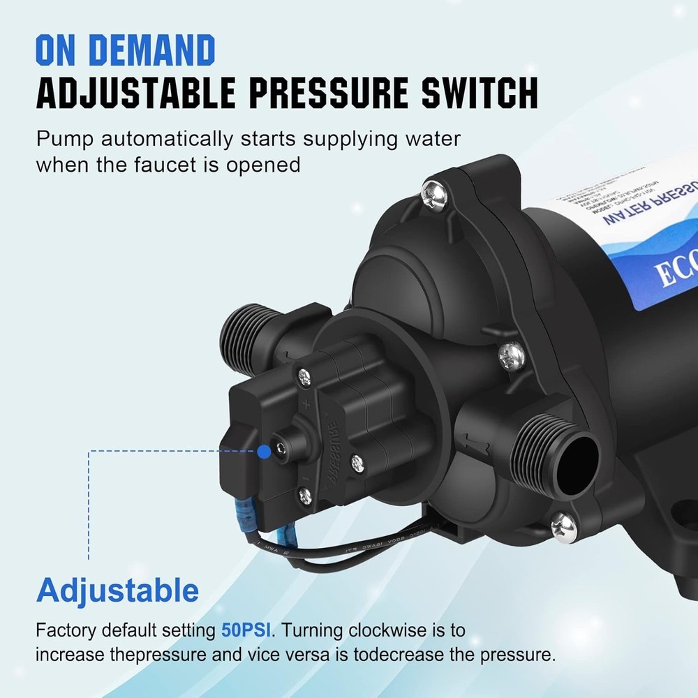 33-Series 110V Diaphragm Water Pump | 4.0 GPM Self-Priming Solution