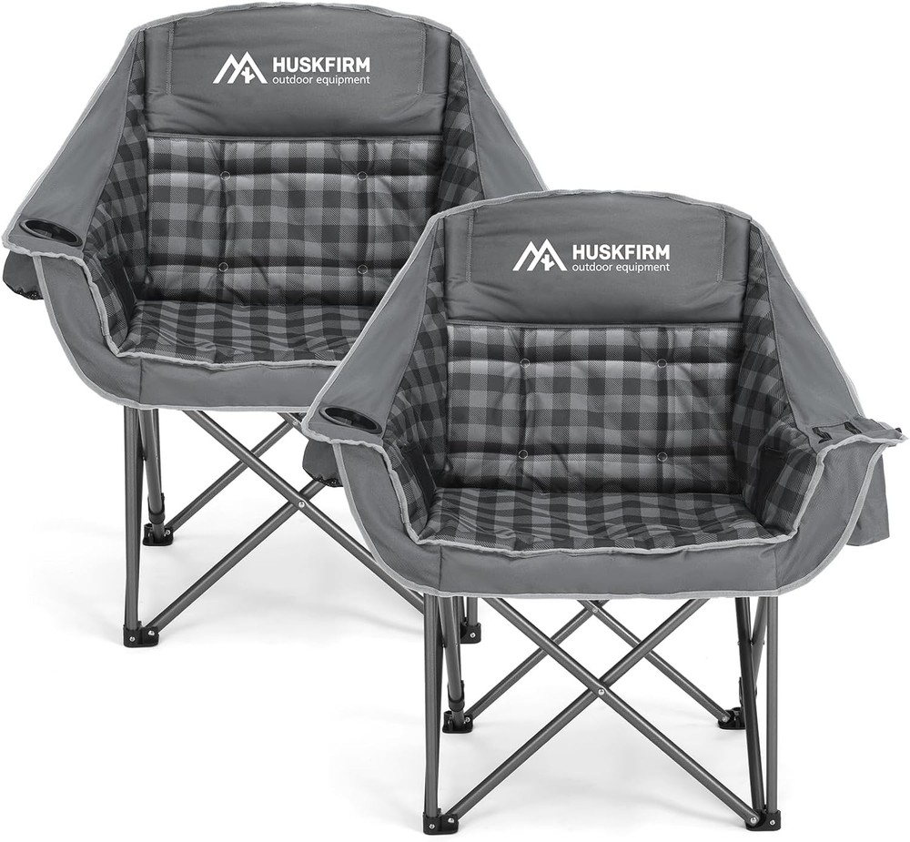 2 Pack Camping Chairs Oversized Padded Camping Chair Heavy