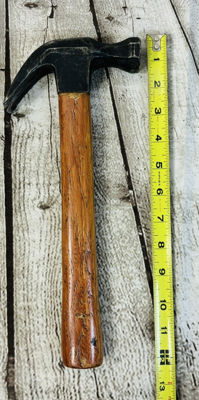 3 Vintage Wood Handled Hammers Stanley 308B Ball Peen, Claw & Cross Peen