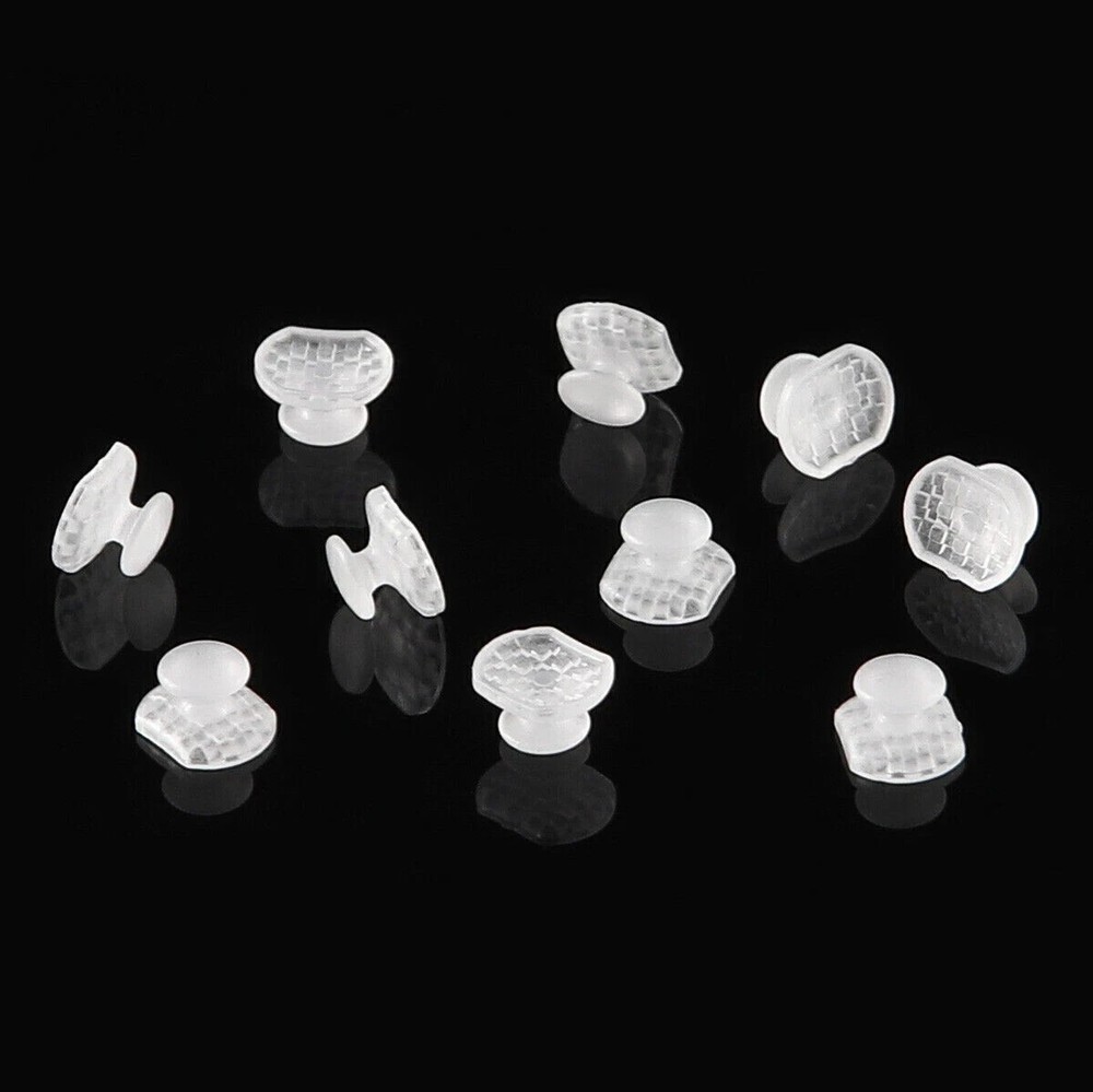 10 Pcs/Bag Orthodontic Dental Rectangular Ceramic Lingual Button Base Transparen