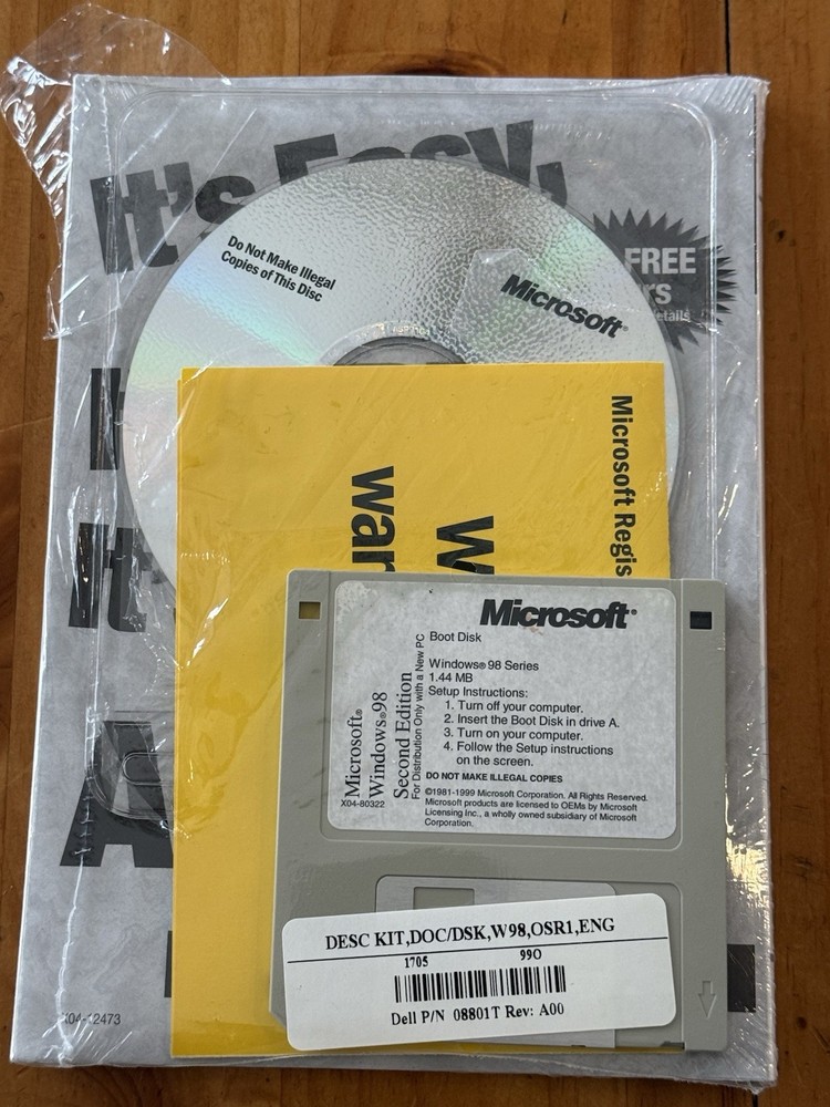 Microsoft WINDOWS 98 Second Edition-FULL OPERATING SYSTEM WIN 98 & More
