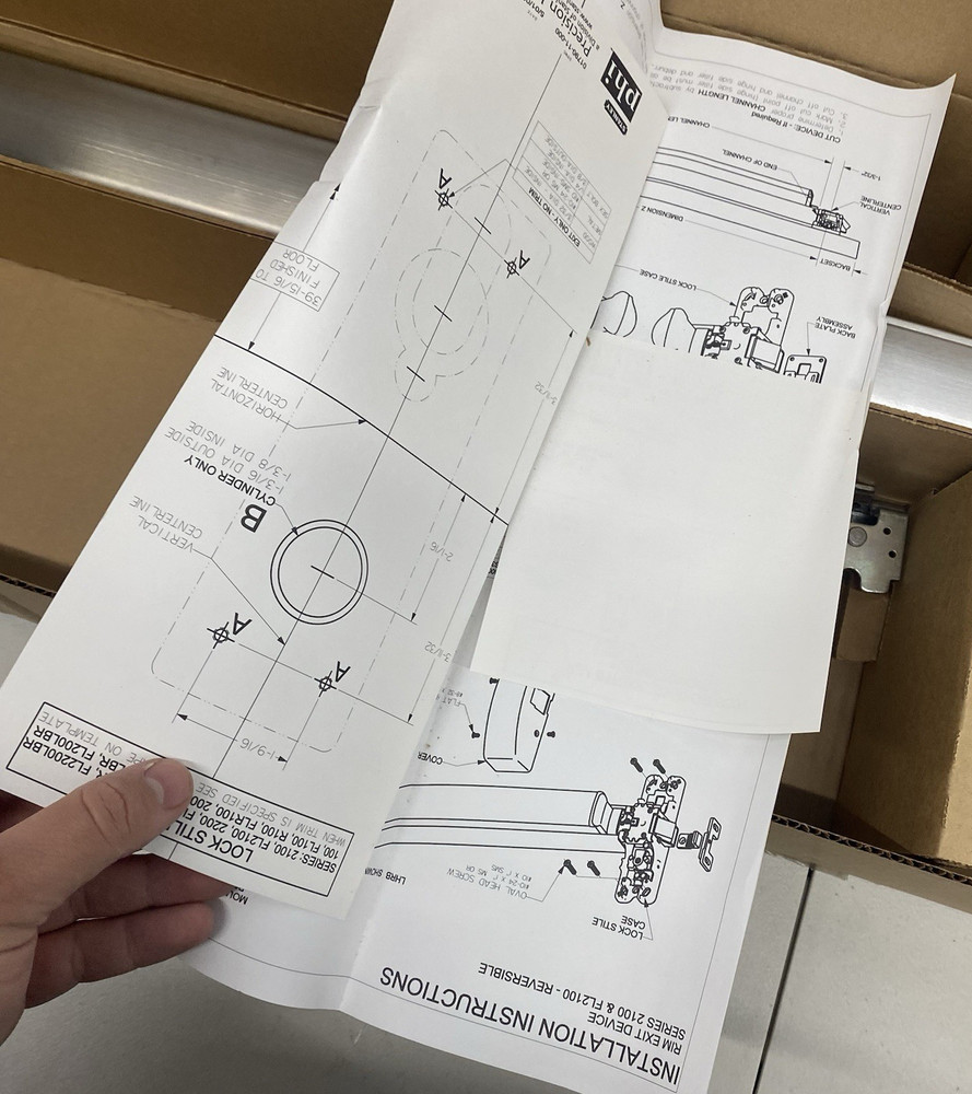 Stanley Precision Hardware 2103 628 48 Exit Device EXIT BAR ONLY BRAND NEW