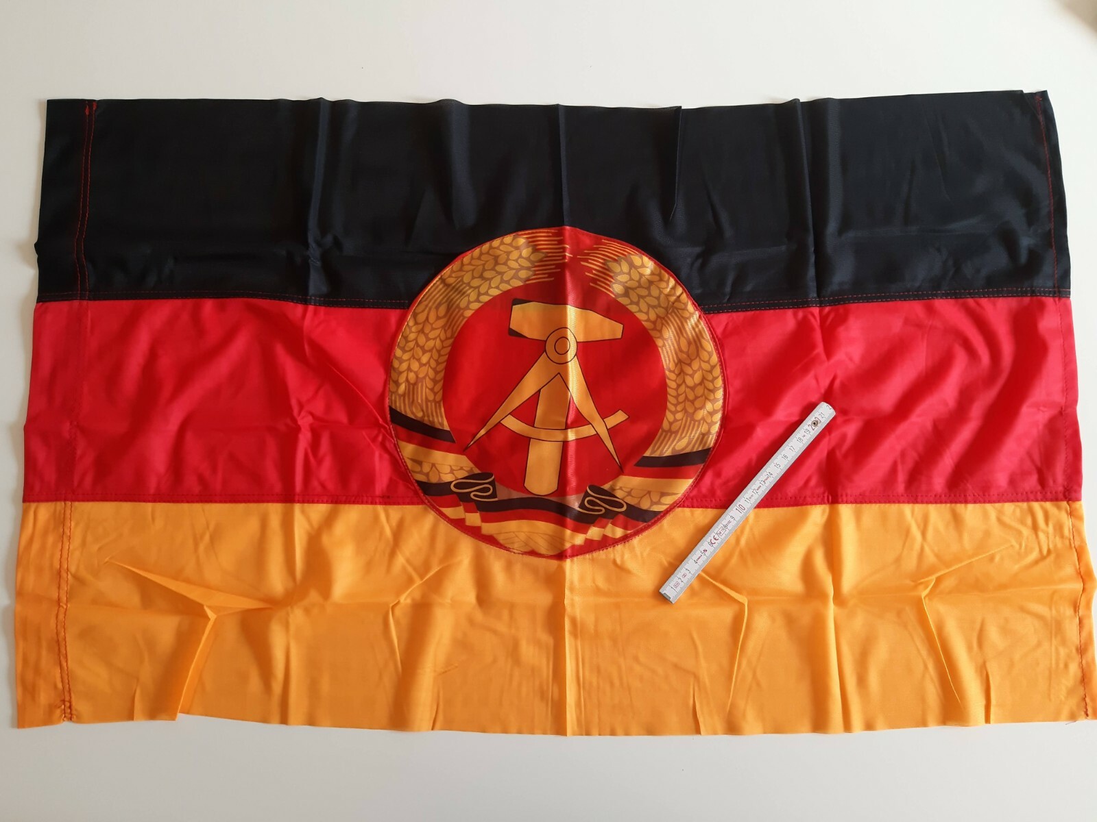 GDR Flag 1987 original communist East Germany DDR Fahne NVA double-sided 100x60