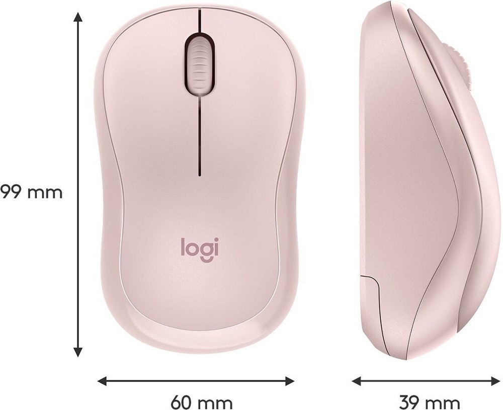 Logitech M220 Silent Wireless Mouse, 2.4 GHz with USB Receiver, - Rose