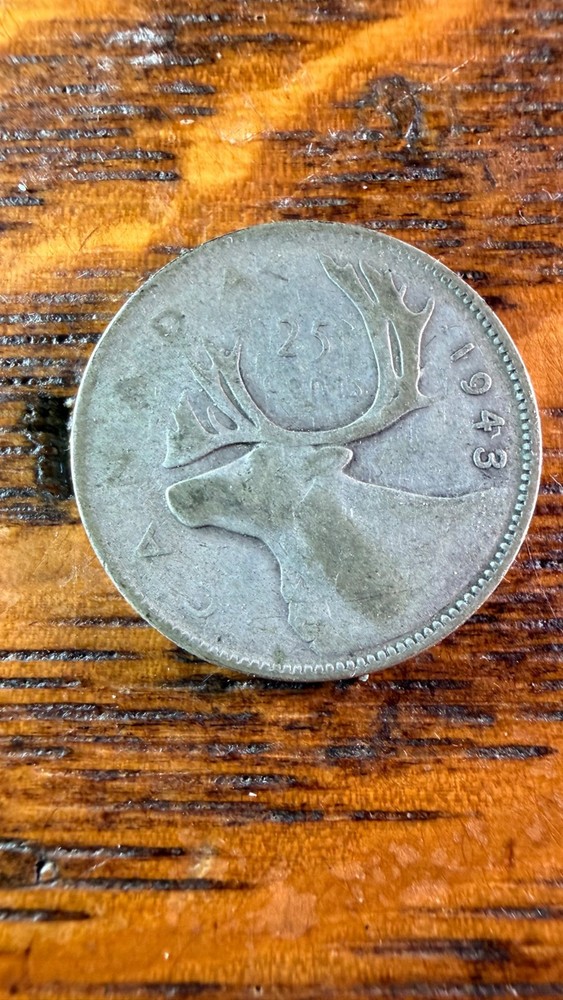 Canada 25 Cents 1943