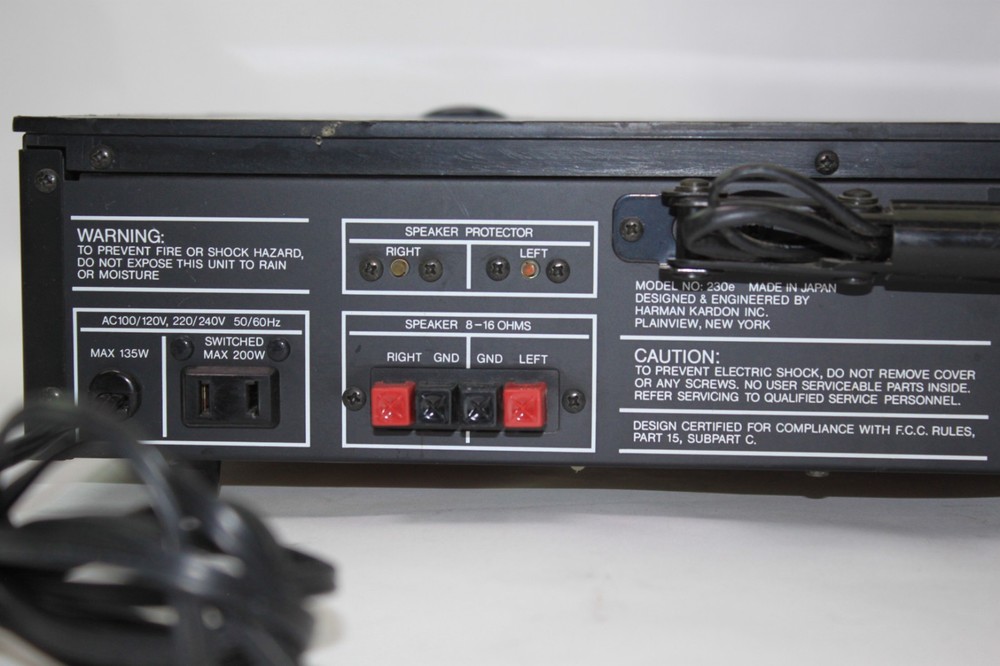 Harmon/Kardon Integrated Amp & Tuner Model 230e Tested Missing Volume Knob