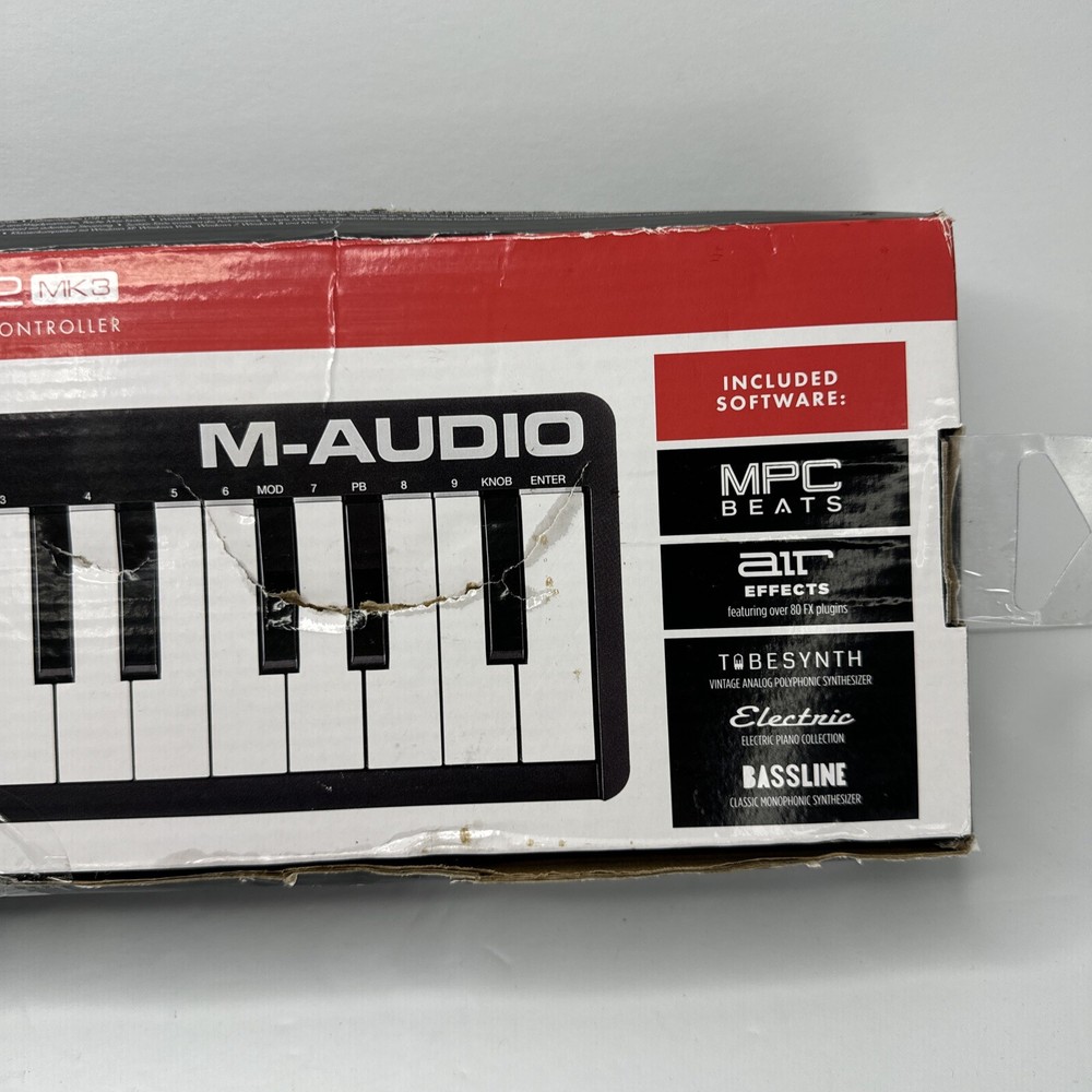 M-Audio Keystation Mini 32 MK3 32-key Keyboard Controller Damaged Box