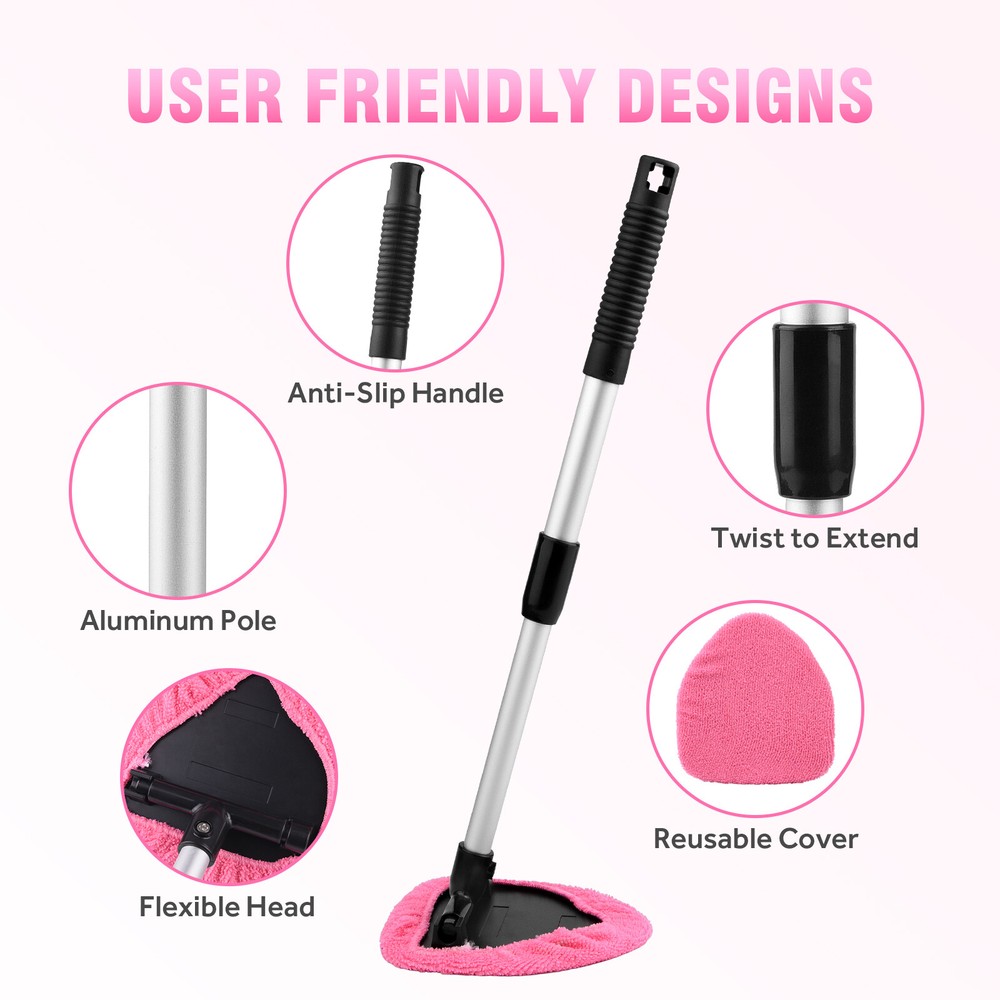 1Set Car Cleaning Combo Side Mirror Squeegee & Windshield Wiper Cleaner Tool Kit