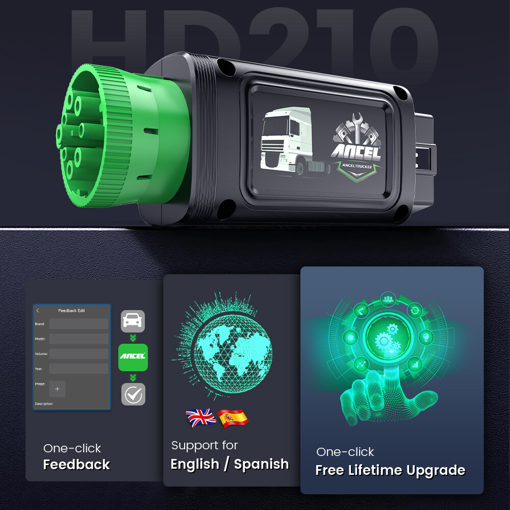 Diesel HOBD Scanner Heavy Duty Truck Code Reader Remove Speed Limit Diagnostic