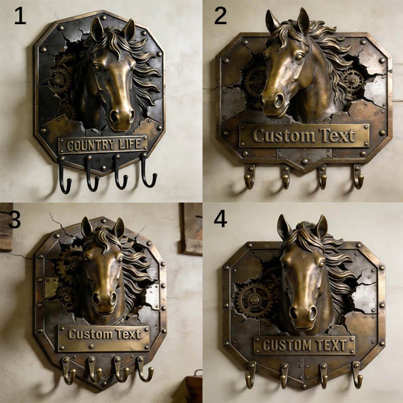 Personalized Horse Head Wall Hook key holder