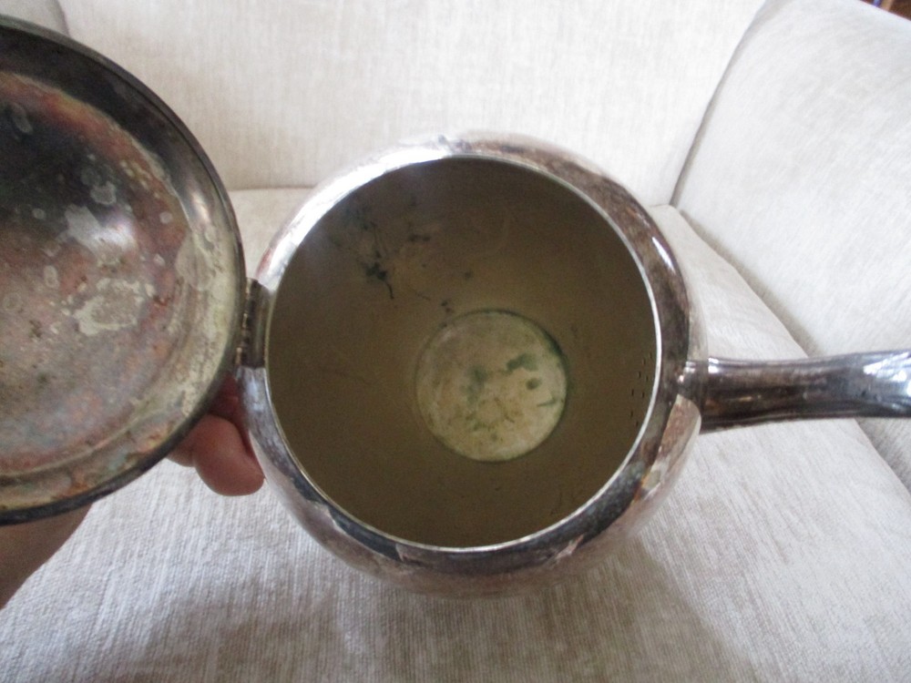 Vintage Tarnished Silver Plate Tea Pot Home Decorators Inc