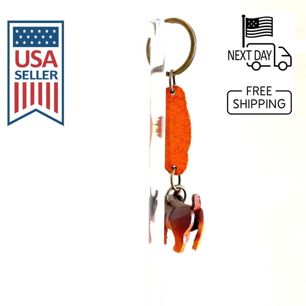 Bull Terrier Handmade Leather Keyring