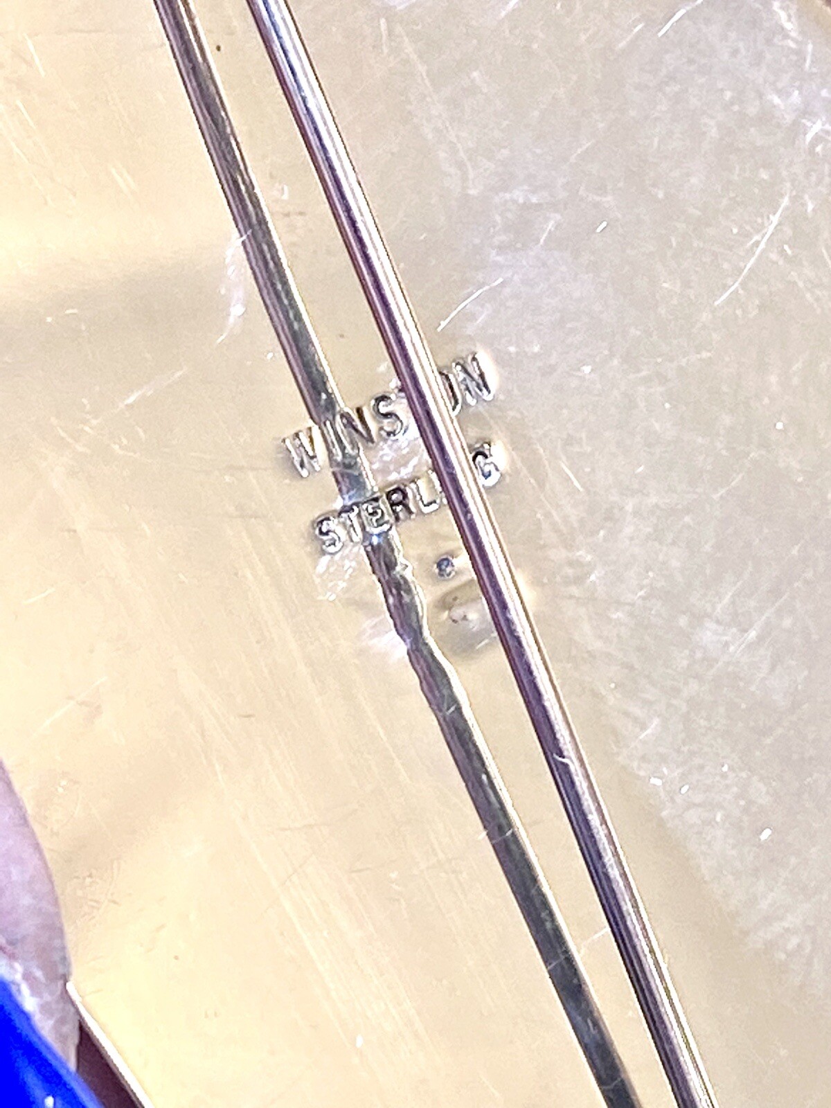 LOVELY Designer Signed Sterling Silver Lapis, Pink Druzy, Moonstone Angel Brooch