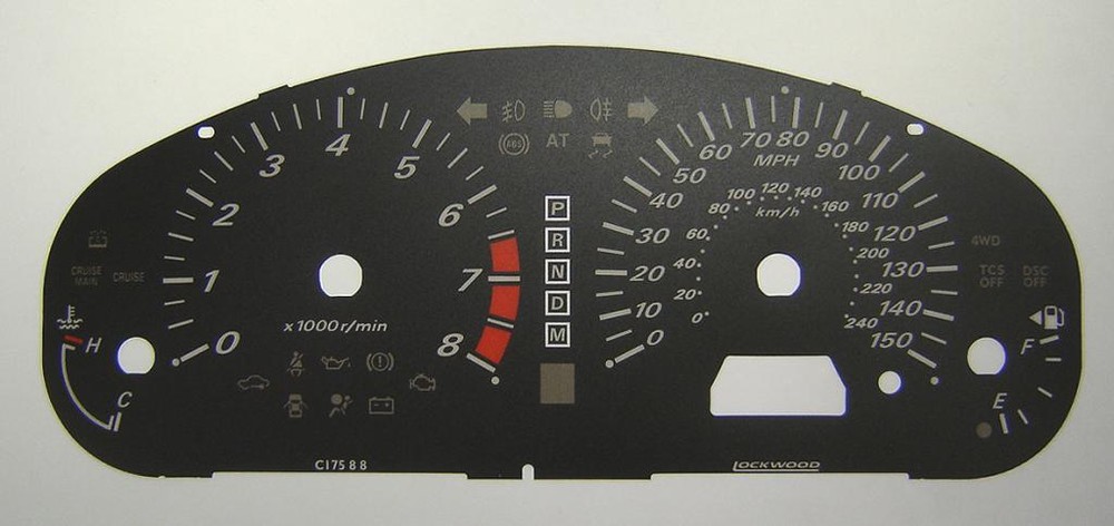 Lockwood Mazda 6 BLACK Dial Conversion Kit C175