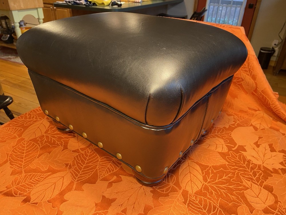 Hancock & Moore Leather Footstool 099
