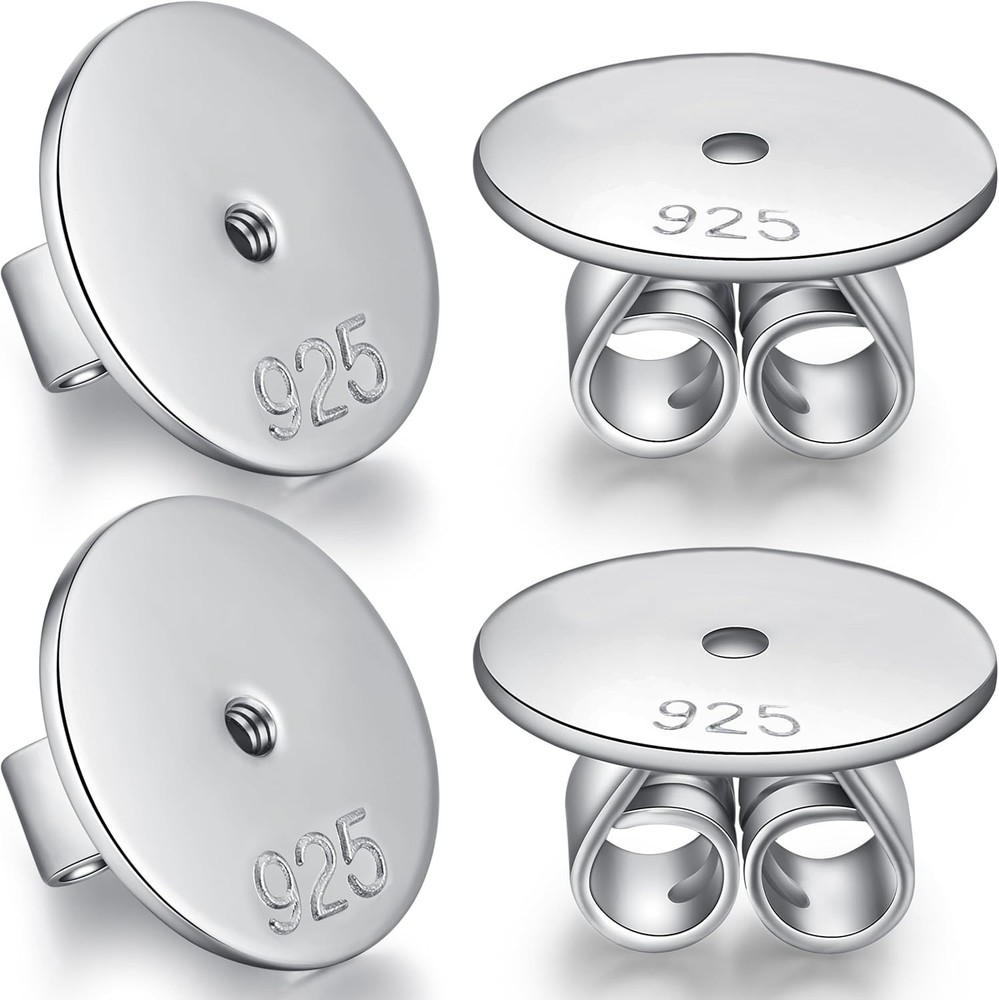 Ultimate Secure 925 Sterling Silver Earring Backs - Perfect for Sensitive Ears