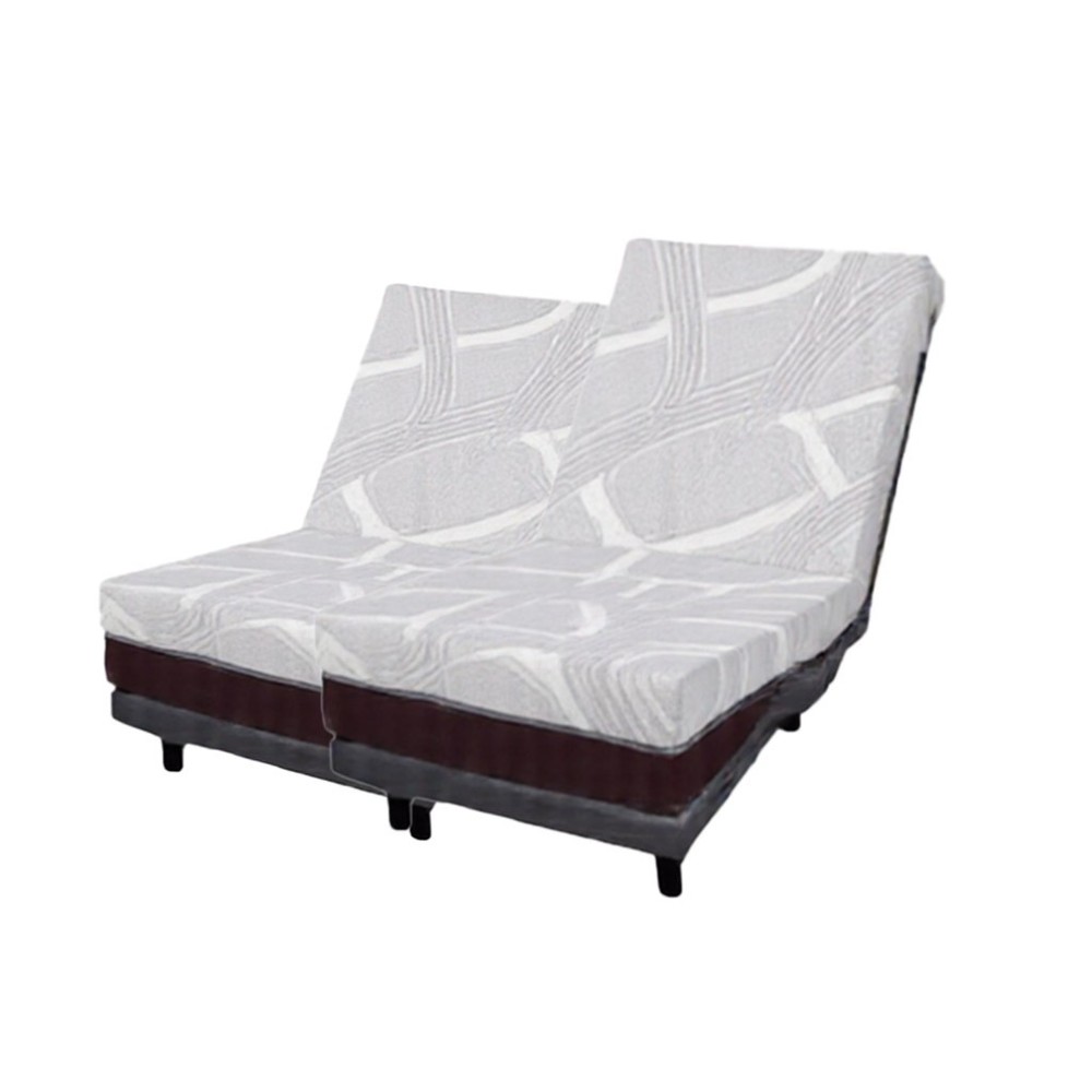 Split Queen Massaging Zero Gravity Adjustable Bed & 9" Gel Memory Foam