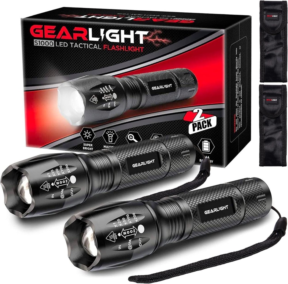 Mini Tactical Flashlight 2-Pack - Durable, Bright & Perfect for Emergencies