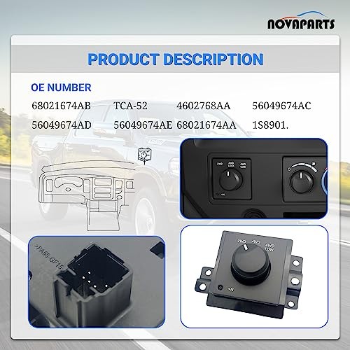 4x4 4WD Four Wheel Drive Selector Transfer Case Control Switch 7-Pins for
