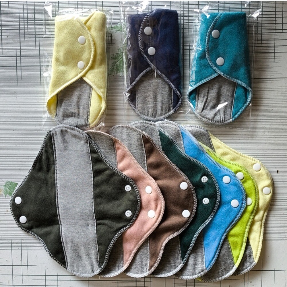 6Pcs Reusable Panty Liner Nursing Pad for Women Washable Menstrual Cloth Pads