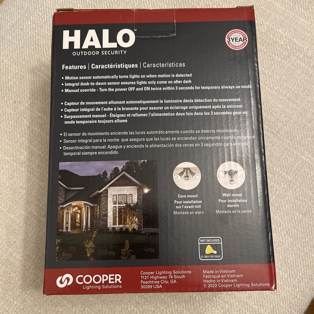 HALO 180 Coverage Bronze Twin Head Motion Activated Outdoor Flood Light Timer