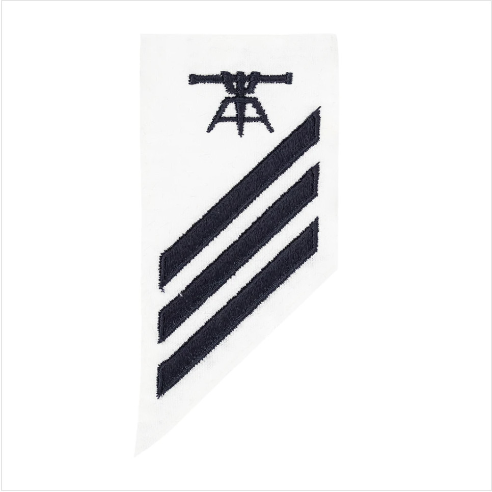 GENUINE U.S. NAVY E-3 COMBO RATE: FIRE CONTROL TECHNICIAN ON WHITE