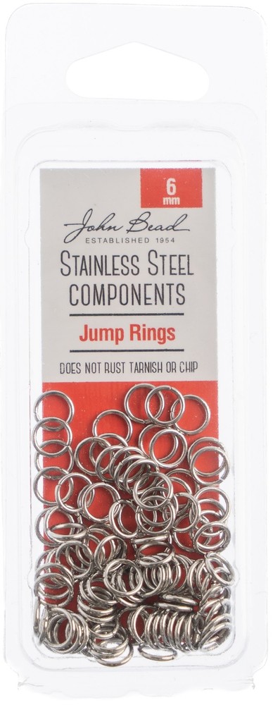 John Bead Stainless Steel Jump Ring 100/Pkg-6mm
