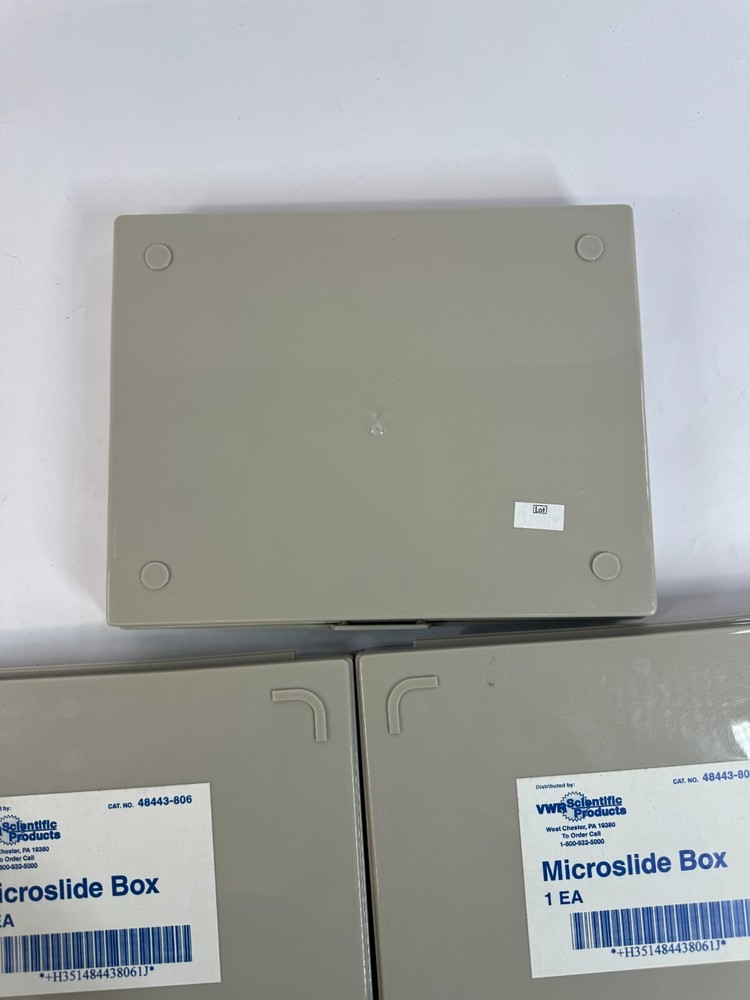 VWR Scientific Products 48443-806 Plastic 3 pc Microslide Microscope Slide Boxes