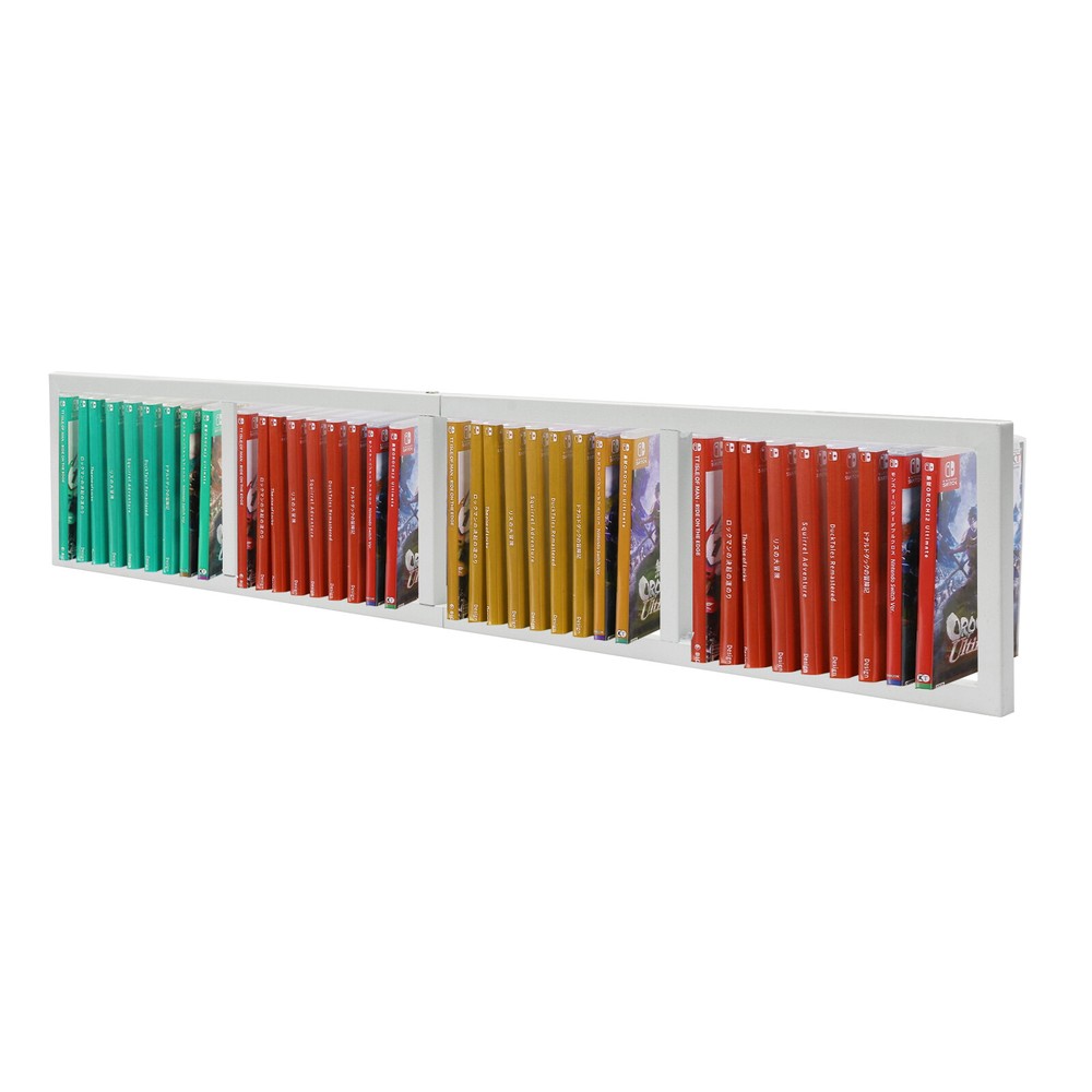 2-Pack 34" Wall Mount Media Storage Rack, Metal CD DVD Organizer Shelf