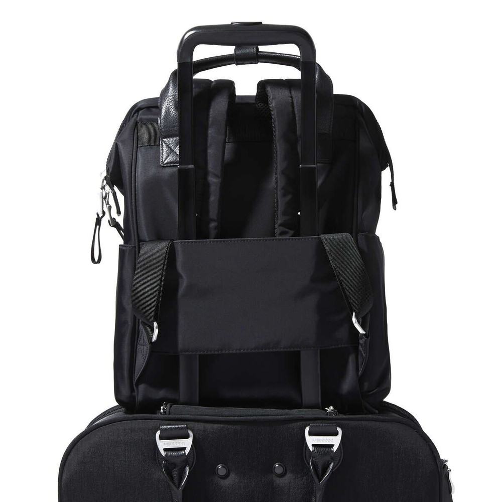 Baggallini Womens Soho Multipurpose Backpack / Laptop Backpack, Smoke/Black- $89