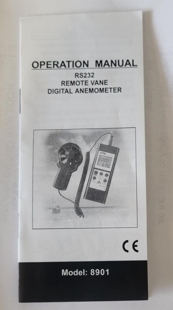 General Tools DCFM8901 Digital Two Piece Air Flow Meter with RS232 Output