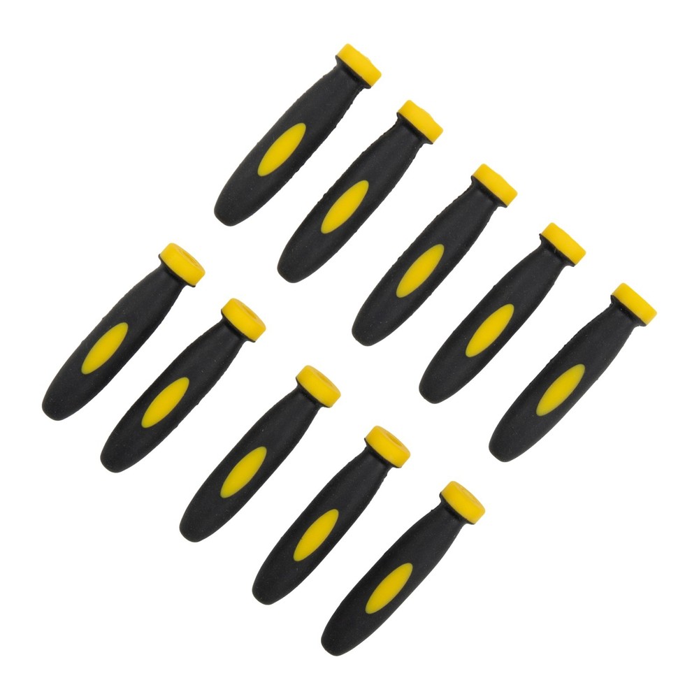 Small Files Handles 10Pcs Rubber Handles Rubber Material Stable Characteristics