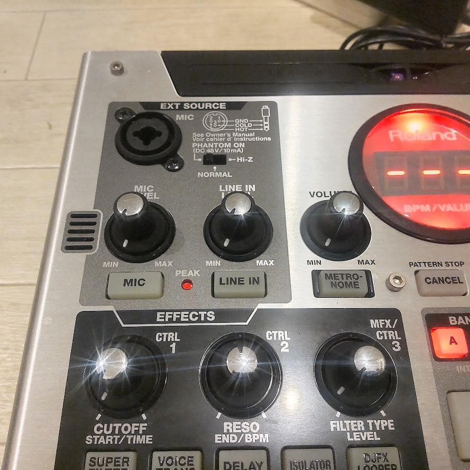 Roland SP-555 Sampler Performance Effects Tested Japan W/Box, AC Adapter