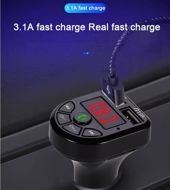 Car Bluetooth FM/MP3 Wireless Adapter USB Fast Charger 2 Music Player Handsfree
