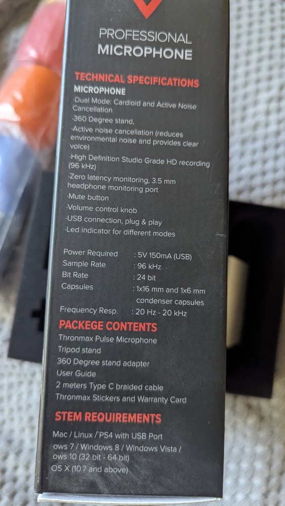 Thronmax MDRILL Pulse M8 - Micophone - 96 kHz Recording - Mic Sock Covers