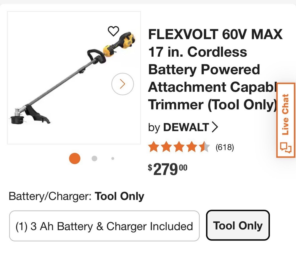 Dewalt String Trimmer 60V New 17in Attachment Capable String Trimmer (Tool Only)