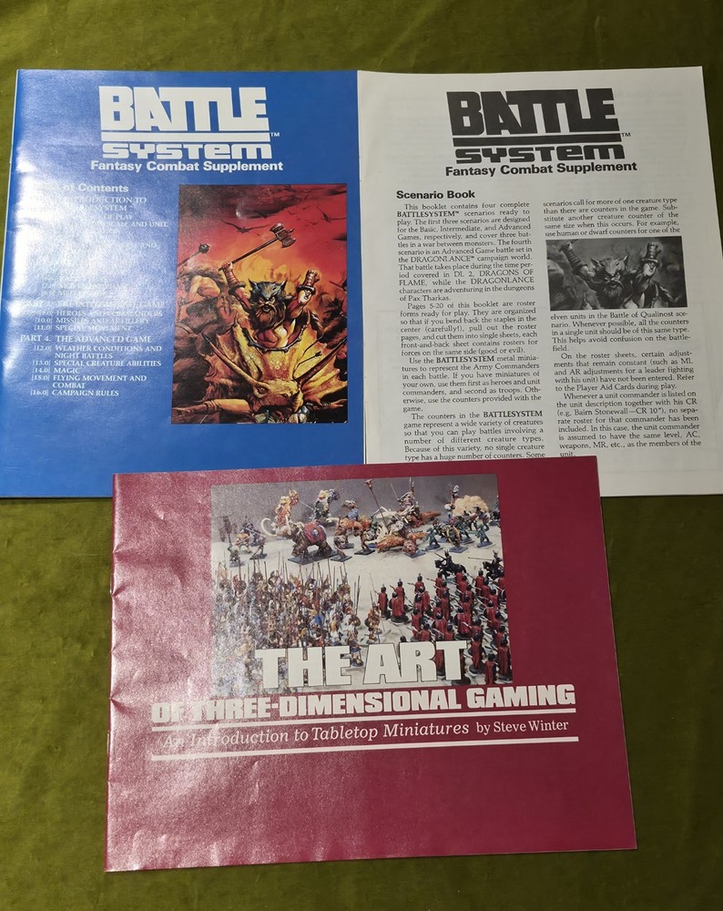 Advanced Dungeons & Dragons Battle System Supplement complete with figures