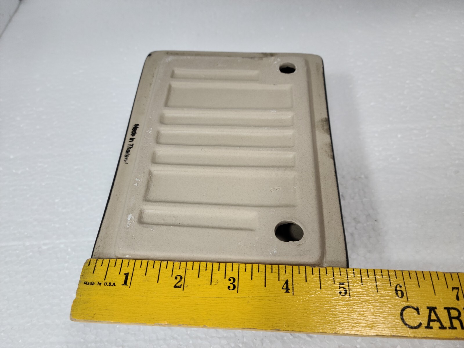 Vintage Black Ceramic Soap Dish Tray Washcloth Holder Shower Cloth Bar