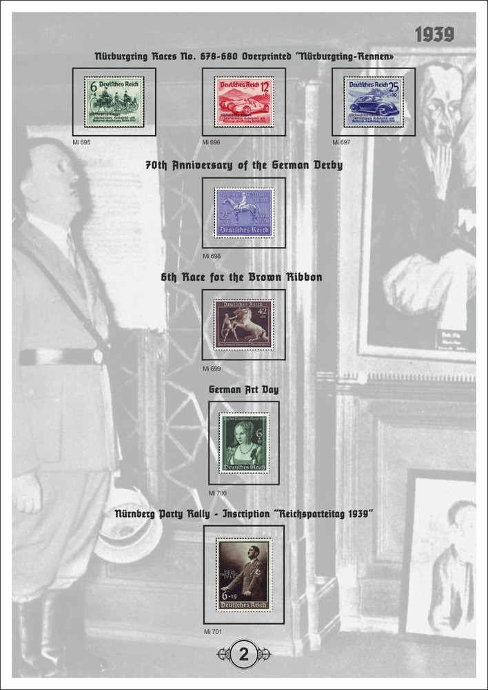 Deutsches Reich III 1939-1945, third Reich, PDF ( DIGITAL ) STAMP ALBUM PAGES