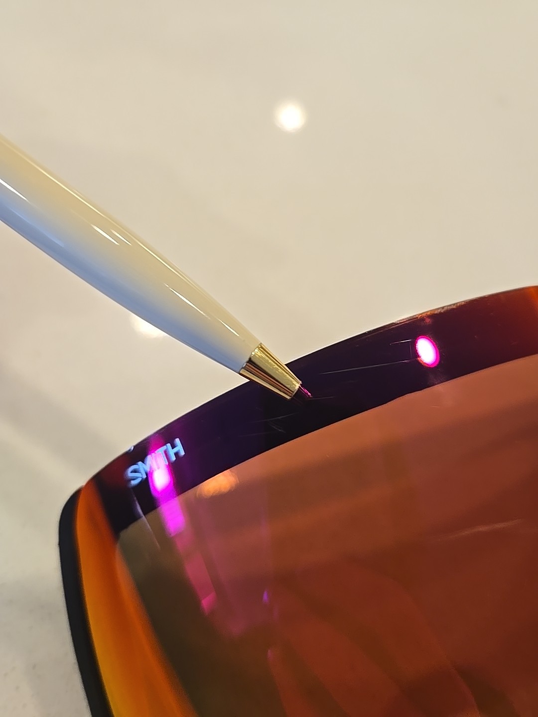 Smith 4D Mag Chromapop Sun Red Mirror Replacement Goggle Lens Used