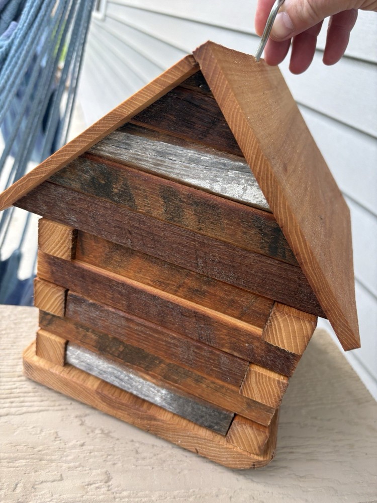 log cabin bird house