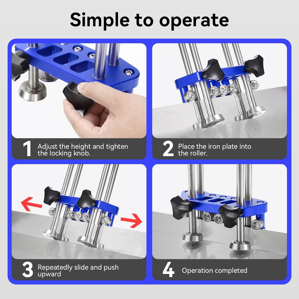 Versatile Portable 2-Station Metal Roller & Bender Tool - 0-100° Range
