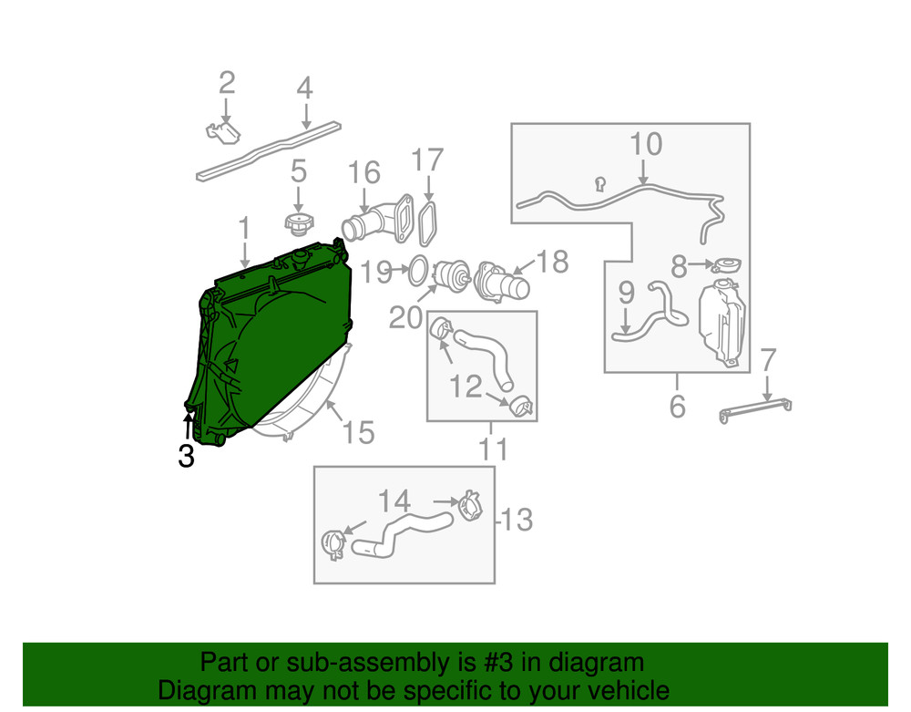 Genuine GM Driver Side Radiator Side Mounting Bracket 89018399
