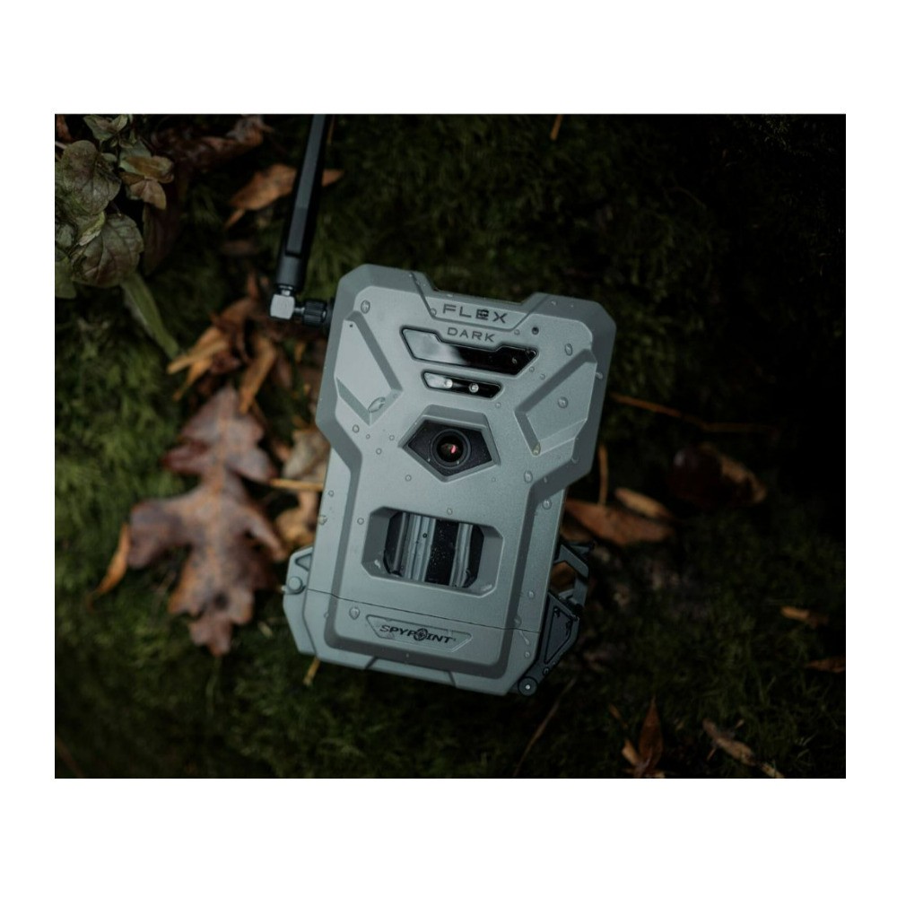 Spypoint FLEX DARK GPS Enabled Gray Cellular Trail Camera and Memory Card Bundle