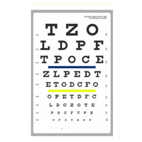 Snellen Translucent Eye Chart